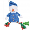 Peluche bonhomme de Neige Peluche Corde Sonore