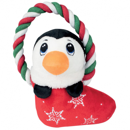 Peluche pingouin avec corde