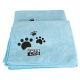 Lot de 2 serviettes microfibre bleu clair