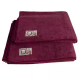 Lot de 2 serviettes microfibre Bordeau