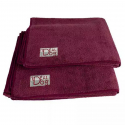 Lot de 2 serviettes microfibre Bordeaux